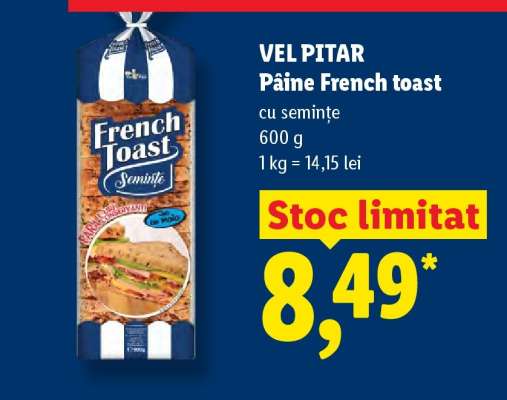 VEL PITAR Pâine French toast