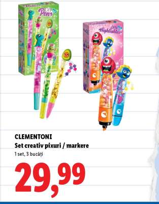 CLEMENTONI Set creativ pixuri / markere