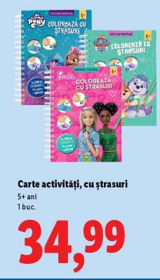 Carte activități, cu ștrasuri