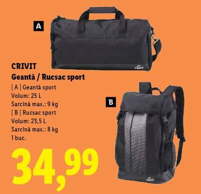 CRIVIT Geantă / Rucsac sport