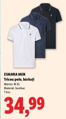 ESMARA MEN Tricou polo, bărbați