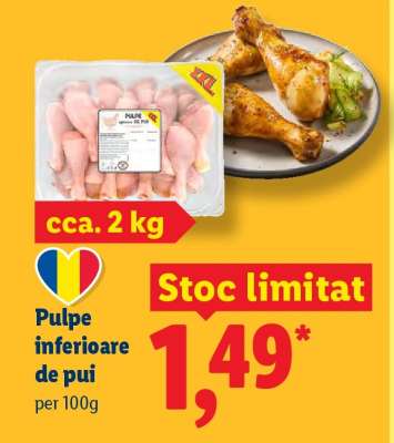 Pulpe inferioare de pui