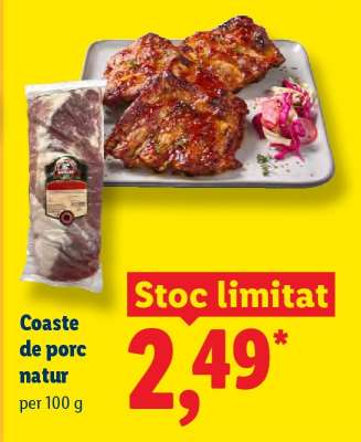 Coaste de porc natur