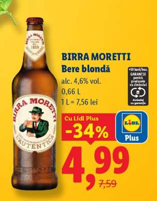 BIRRA MORETTI Bere blondă