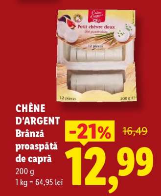 CHÊNE D'ARGENT Brânză proaspătă de capră