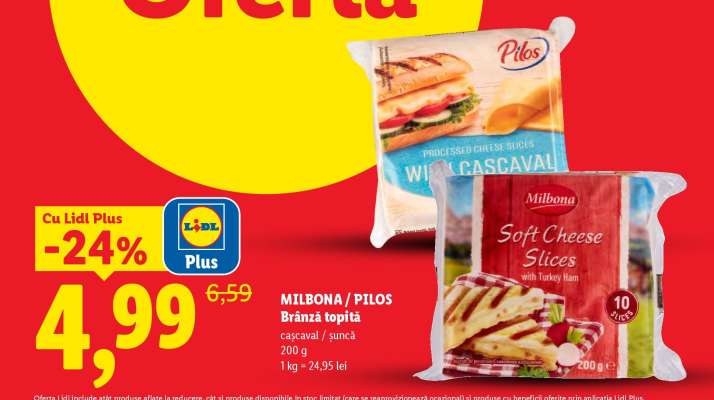 MILBONA / PILOS Brânză topită