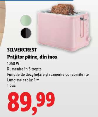 Silvercrest Prăjitor pâine, din inox