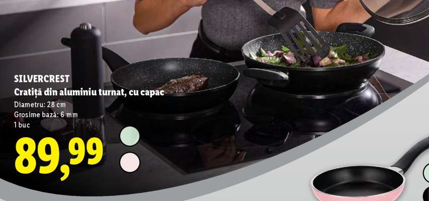 SILVERCREST Cratiță din aluminiu turnat, cu capac