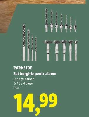 PARKSIDE Set burghie pentru lemn