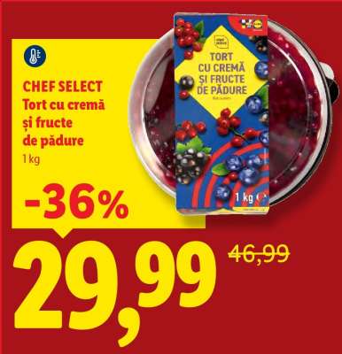 CHEF SELECT Tort cu cremă și fructe de pădure