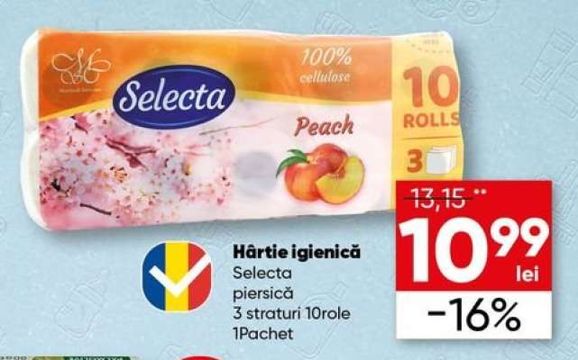 Hârtie igienică Selecta Peach