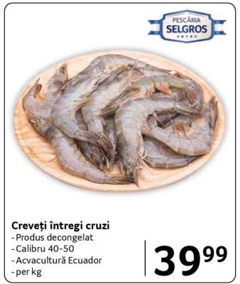 Creveți întregi cruzi