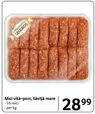 Mici vită-porc, tăviță mare