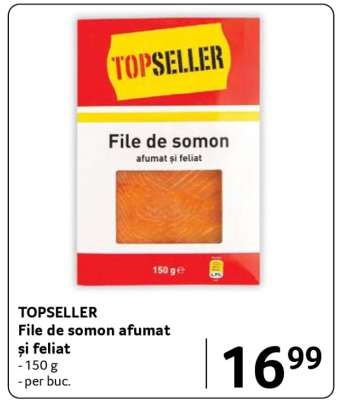 TOPSELLER File de somon afumat și feliat