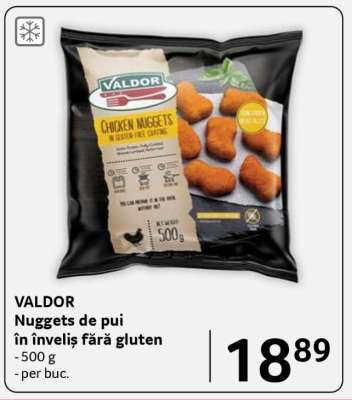 VALDOR Nuggets de pui în înveliș, fără gluten