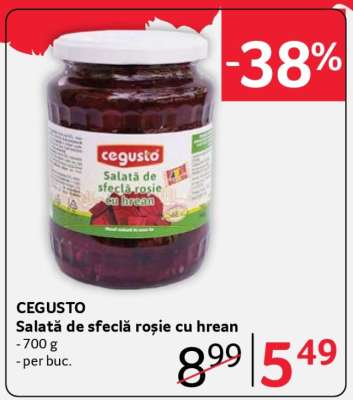 CEGUSTO Salată de sfeclă roșie cu hrean