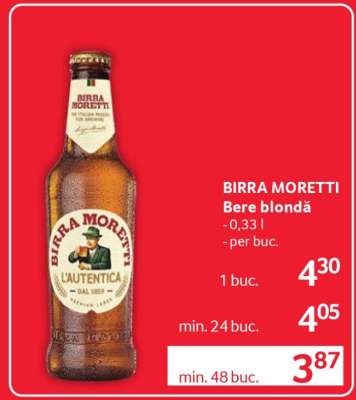BIRRA MORETTI Bere blondă