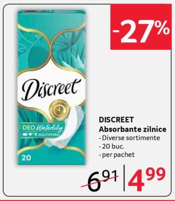 DISCREET Absorbante zilnice