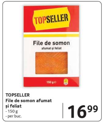 TOPSELLER File de somon afumat și feliat
