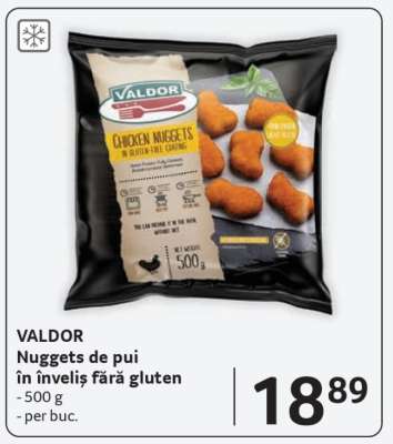 VALDOR Nuggets de pui în înveliș, fără gluten