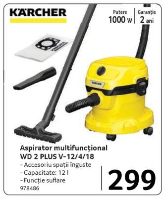 Aspirator multifuncțional WD 2 PLUS V-12/4/18