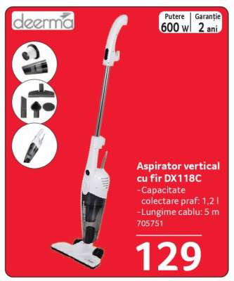 Aspirator vertical cu fir DX118C