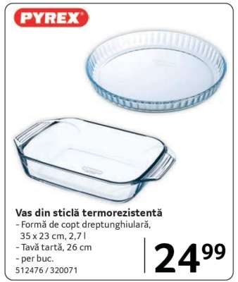 Vas din sticlă termorezistentă