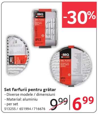 Set farfurii pentru grătar