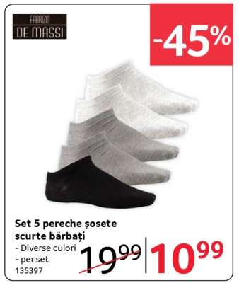 Set 5 pereche șosete scurte bărbați