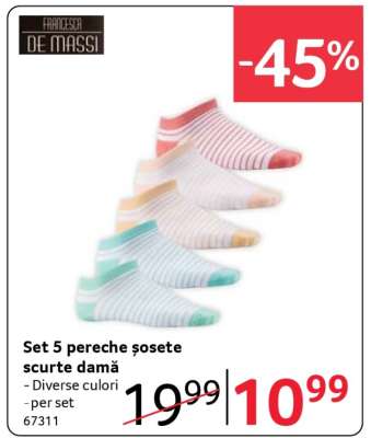 Set 5 pereche șosete scurte damă