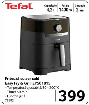 Friteuză cu aer cald Easy Fry & Grill EY501815