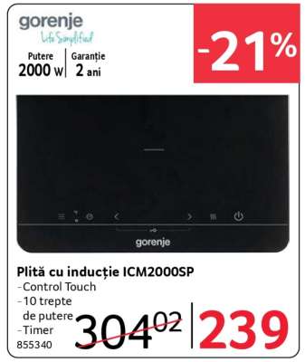 Plită cu inducție ICM2000SP