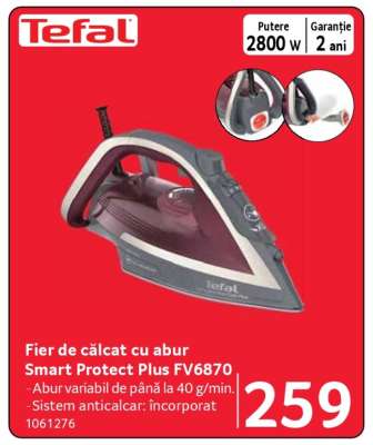 Fier de călcat cu abur Smart Protect Plus FV6870