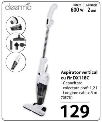 Aspirator vertical cu fir DX118C