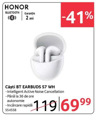Căști BT EARBUDS S7 WH
