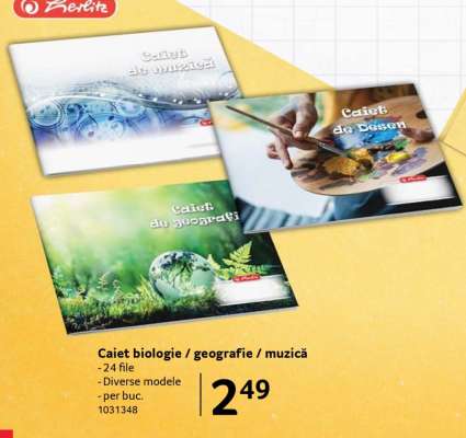 Caiet biologie / geografie / muzică