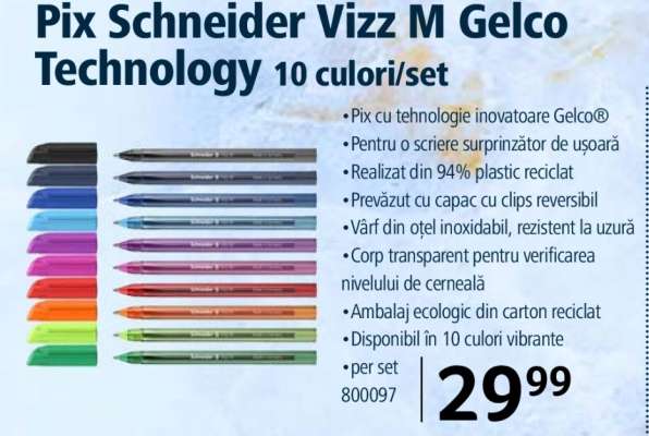 Pix Schneider Vizz M Gelco Technology 10 culori/set