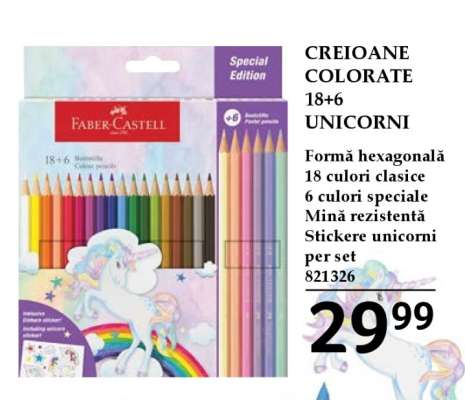 CREIOANE COLORATE 18+6 UNICORNI
