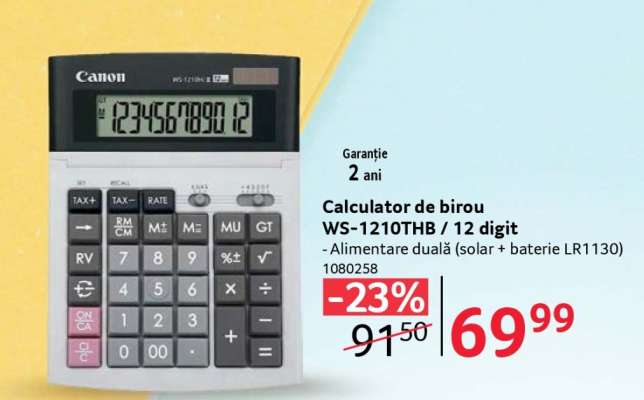 Calculator de birou WS-1210THB / 12 digit