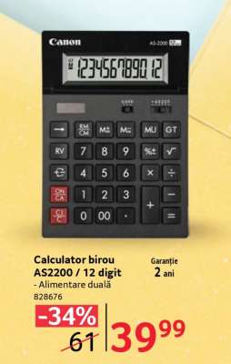 Calculator birou AS2200 / 12 digit