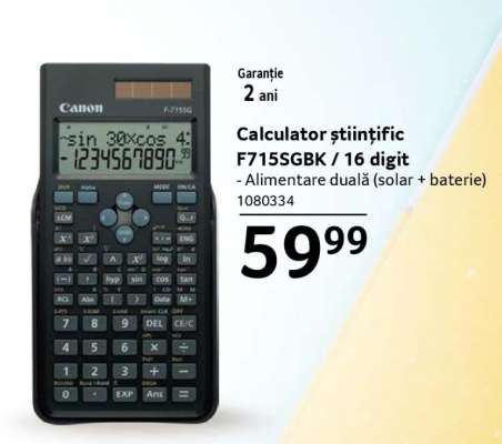 Calculator științific F715SGBK / 16 digit