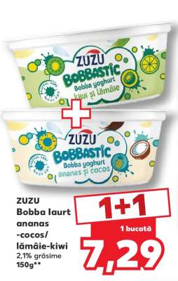 ZUZU Bobba laurt ananas-cocos/lămâie-kiwi