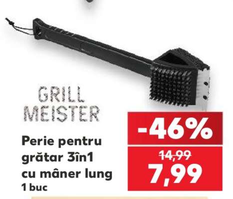 Perie pentru grătar 3în1 cu mâner lung