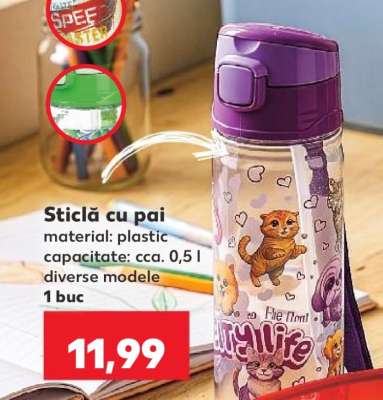 Sticlă cu pai