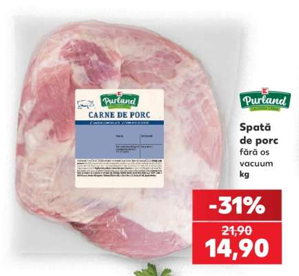 Spată de porc fără os vacuum kg
