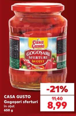 CASA GUSTO Gogoșari sferturi în oțet