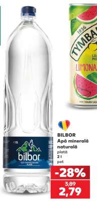 BILBOR Apă minerală naturală plată