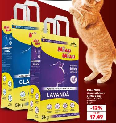 MIAU MIAU Așternut igienic pentru pisici