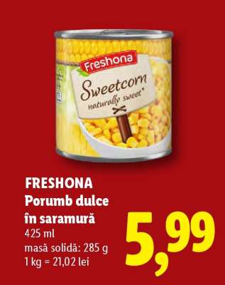 Freshona Porumb dulce în saramură