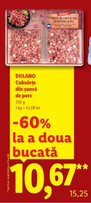 Dulano Cubulețe din șuncă de porc